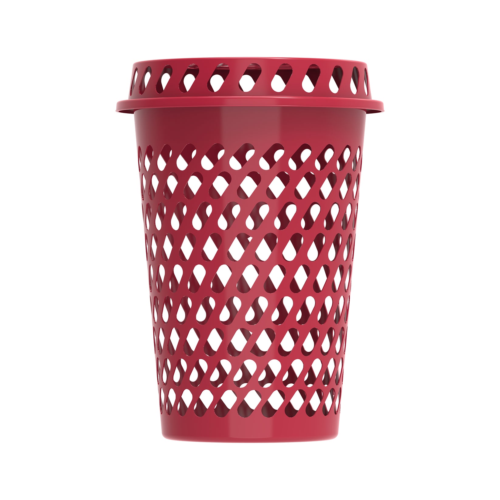 Cosmoplast Plastic Round Tall Laundry Basket with Lid 65L Cosmoplast KSA