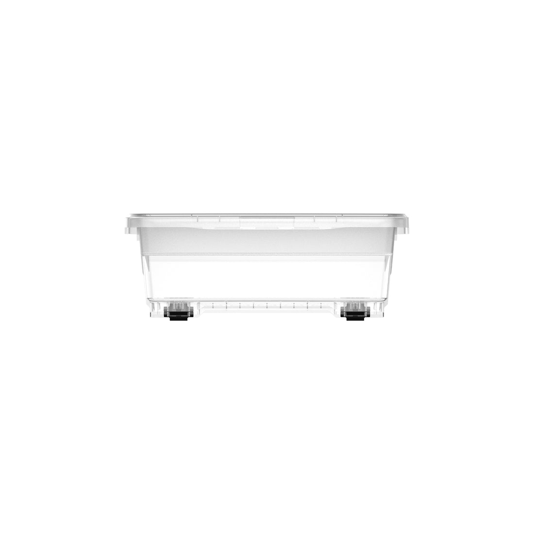 25L Clear Plastic Underbed Storage Box with Wheels & Lockable Lid