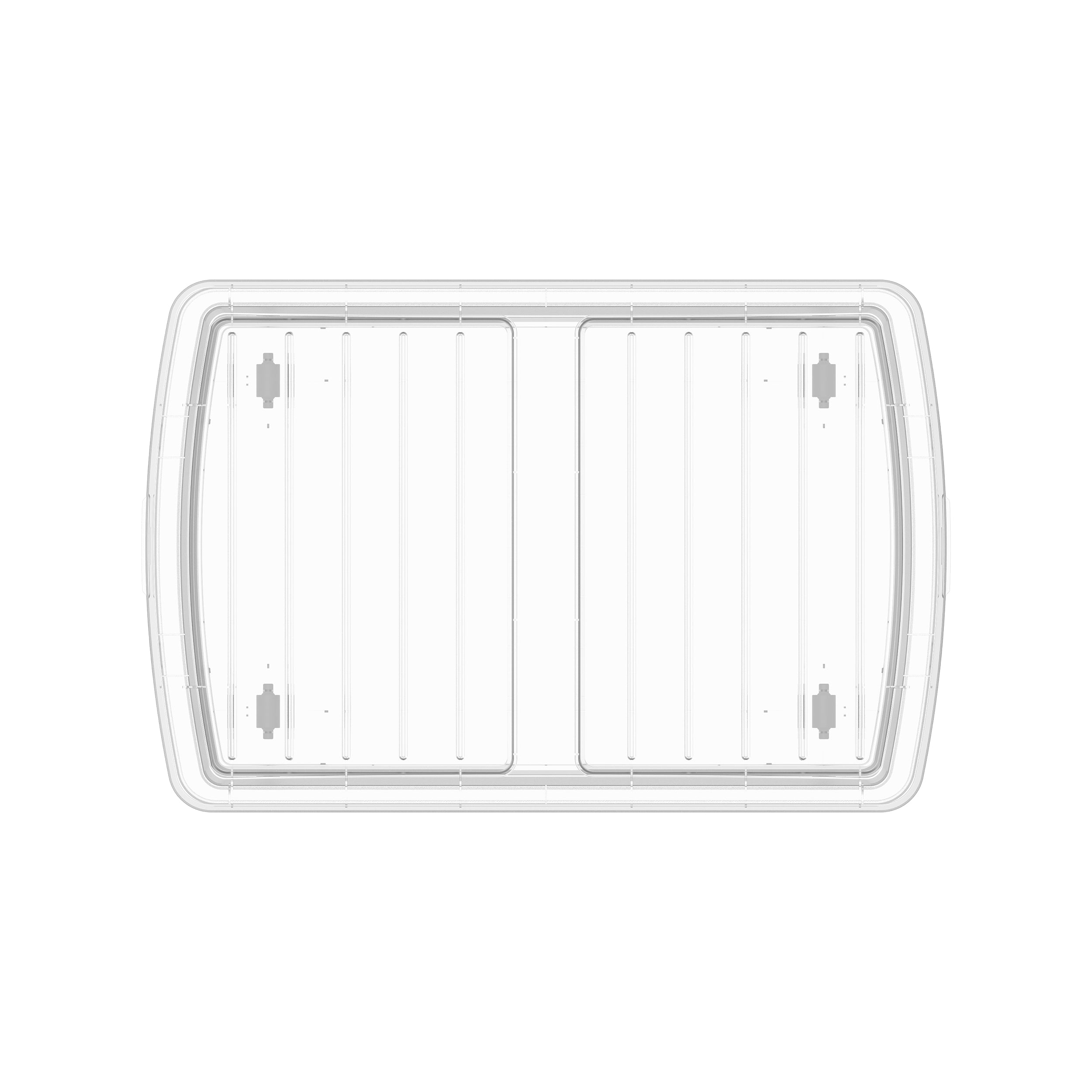 25L Clear Plastic Underbed Storage Box with Wheels & Lockable Lid