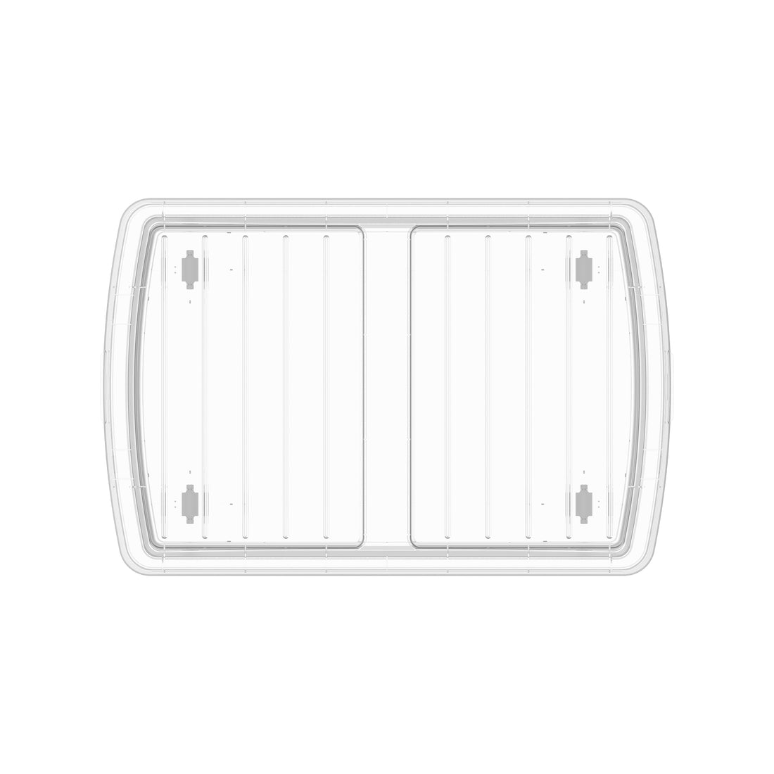 25L Clear Plastic Underbed Storage Box with Wheels & Lockable Lid