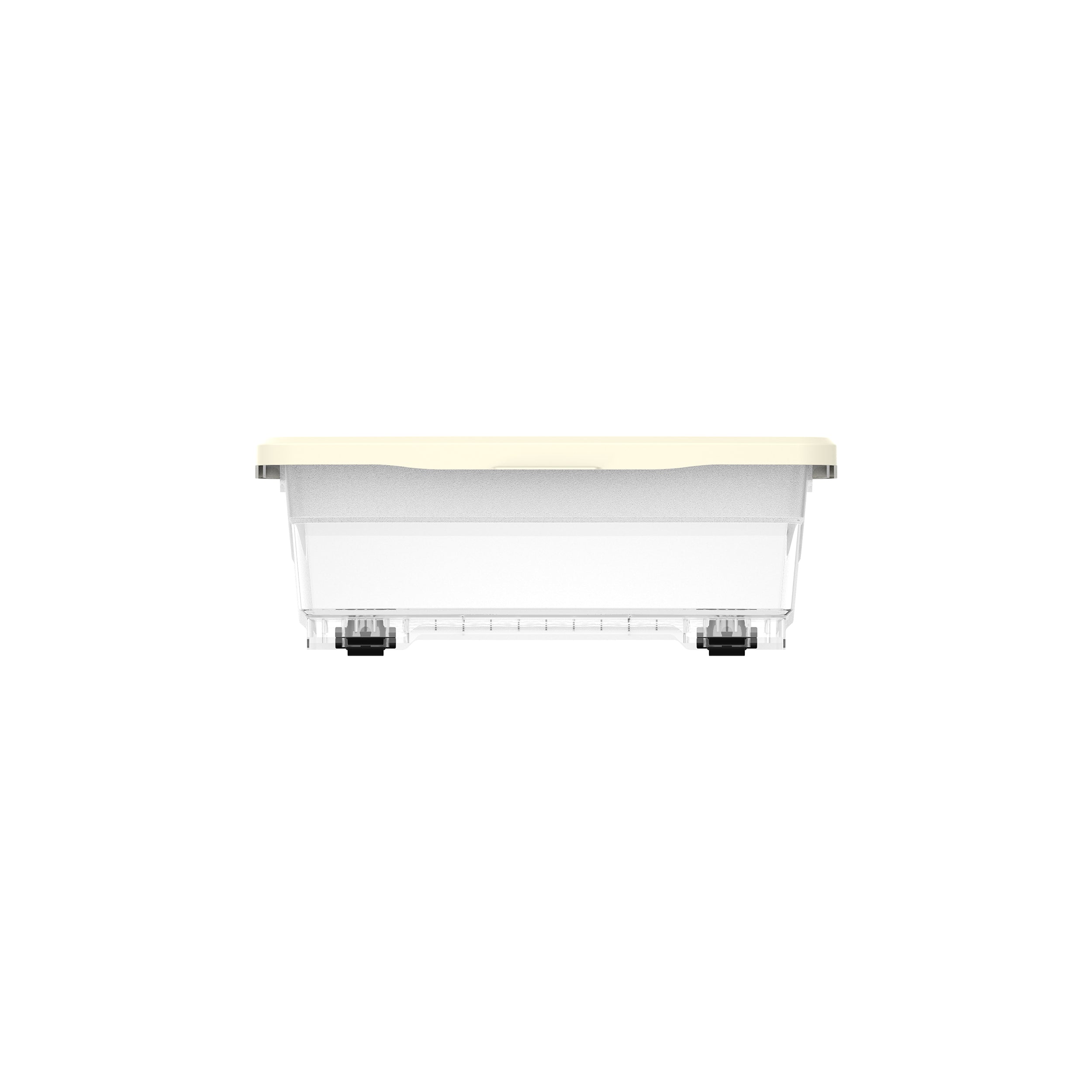 25L Clear Plastic Underbed Storage Box with Wheels & Lockable Lid