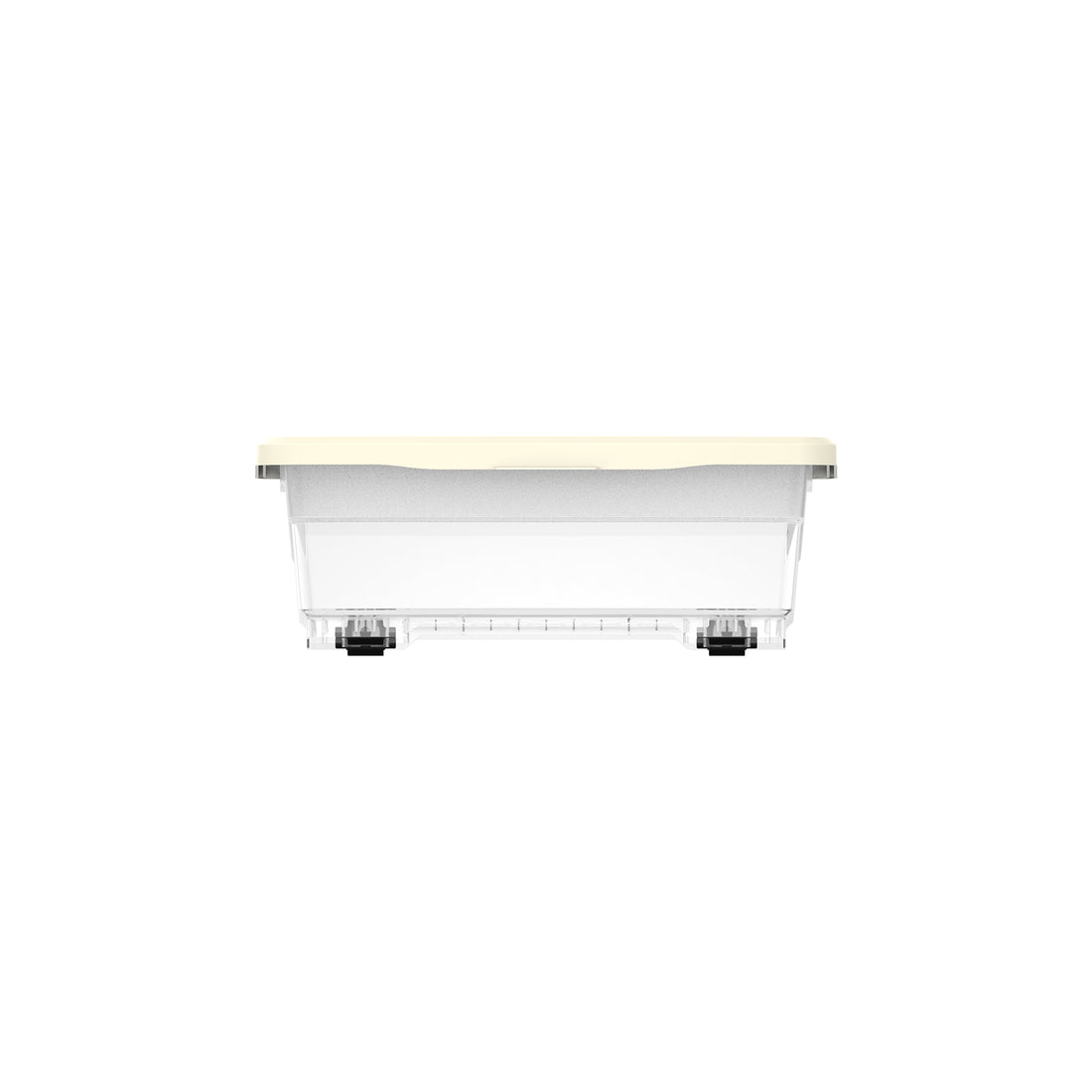 25L Clear Plastic Underbed Storage Box with Wheels & Lockable Lid