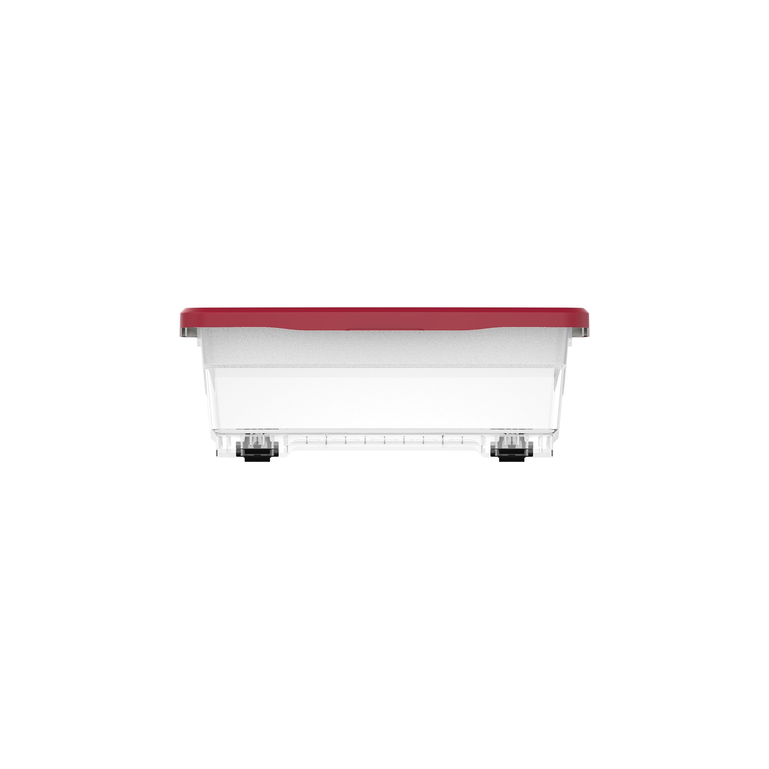 25L Clear Plastic Underbed Storage Box with Wheels & Lockable Lid