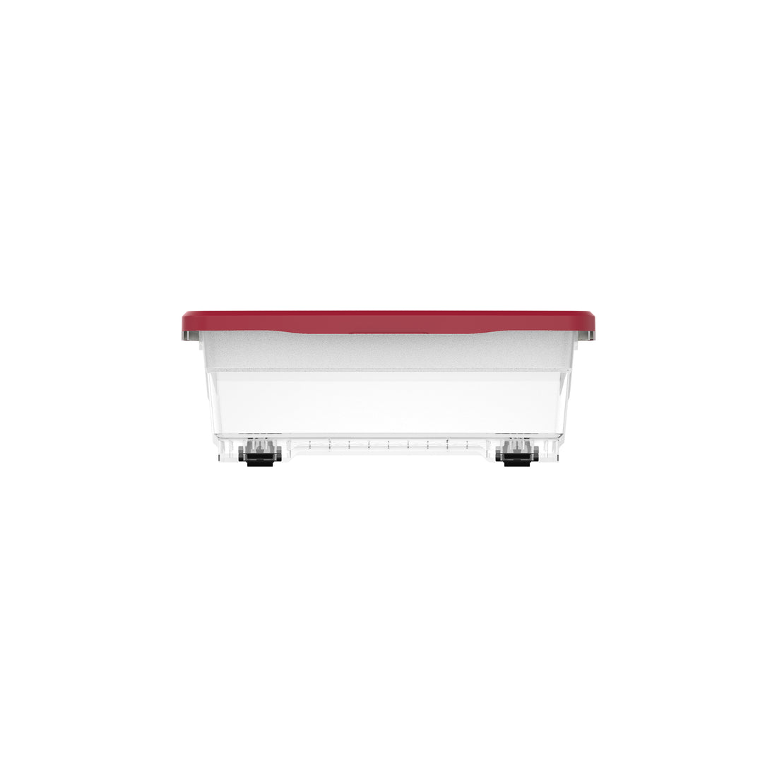 25L Clear Plastic Underbed Storage Box with Wheels & Lockable Lid