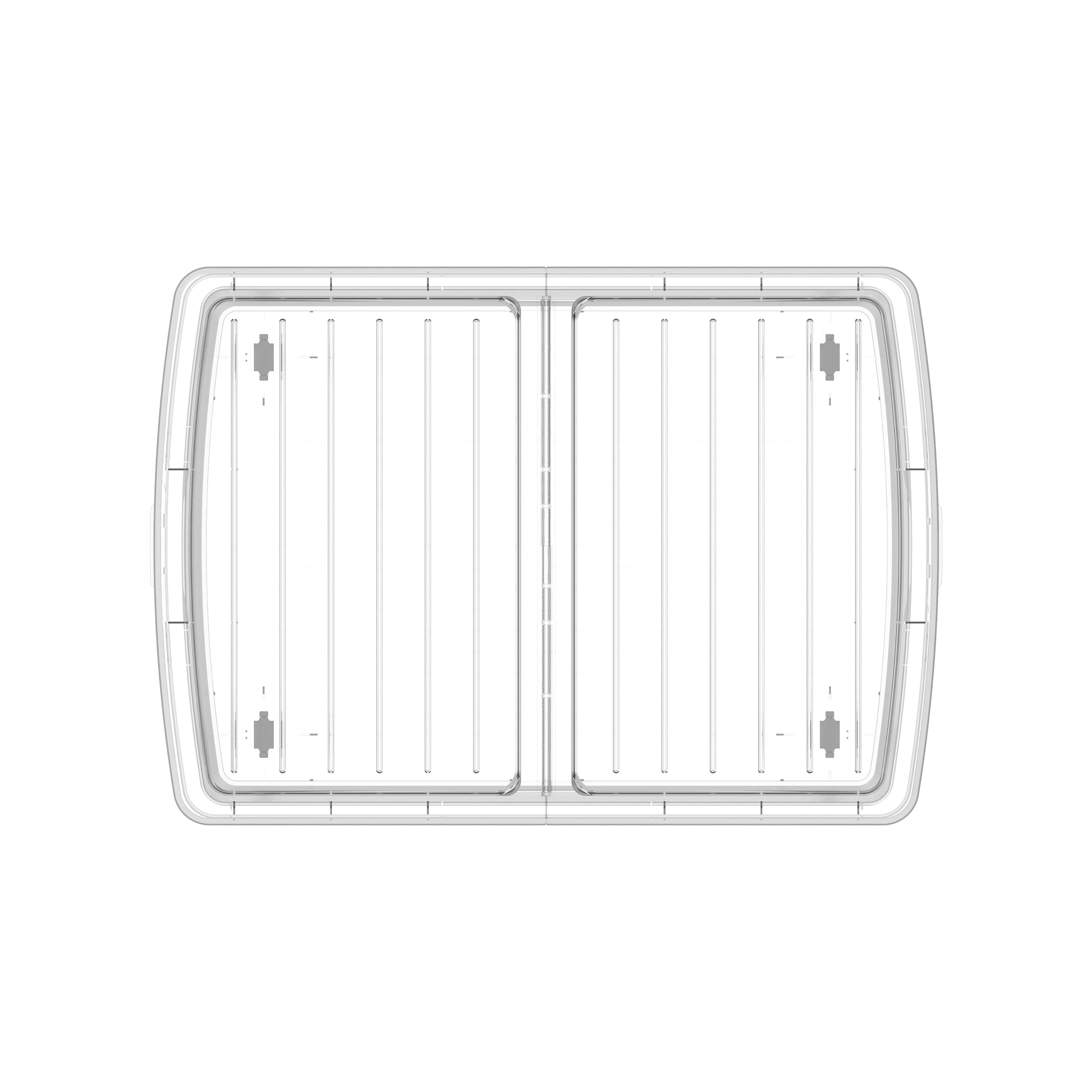 45L Clear Plastic Underbed Storage Box with Wheels & Lockable Lid