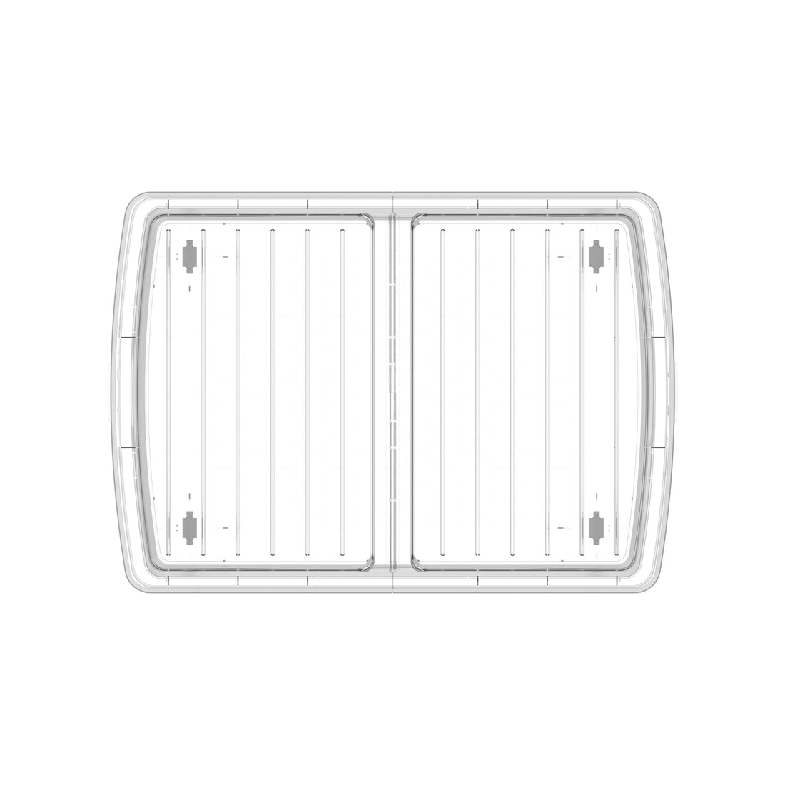 45L Clear Plastic Underbed Storage Box with Wheels & Lockable Lid