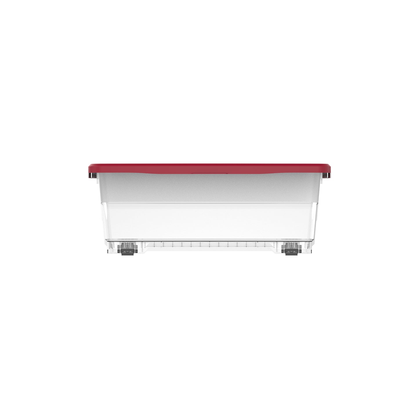 45L Clear Plastic Underbed Storage Box with Wheels & Lockable Lid