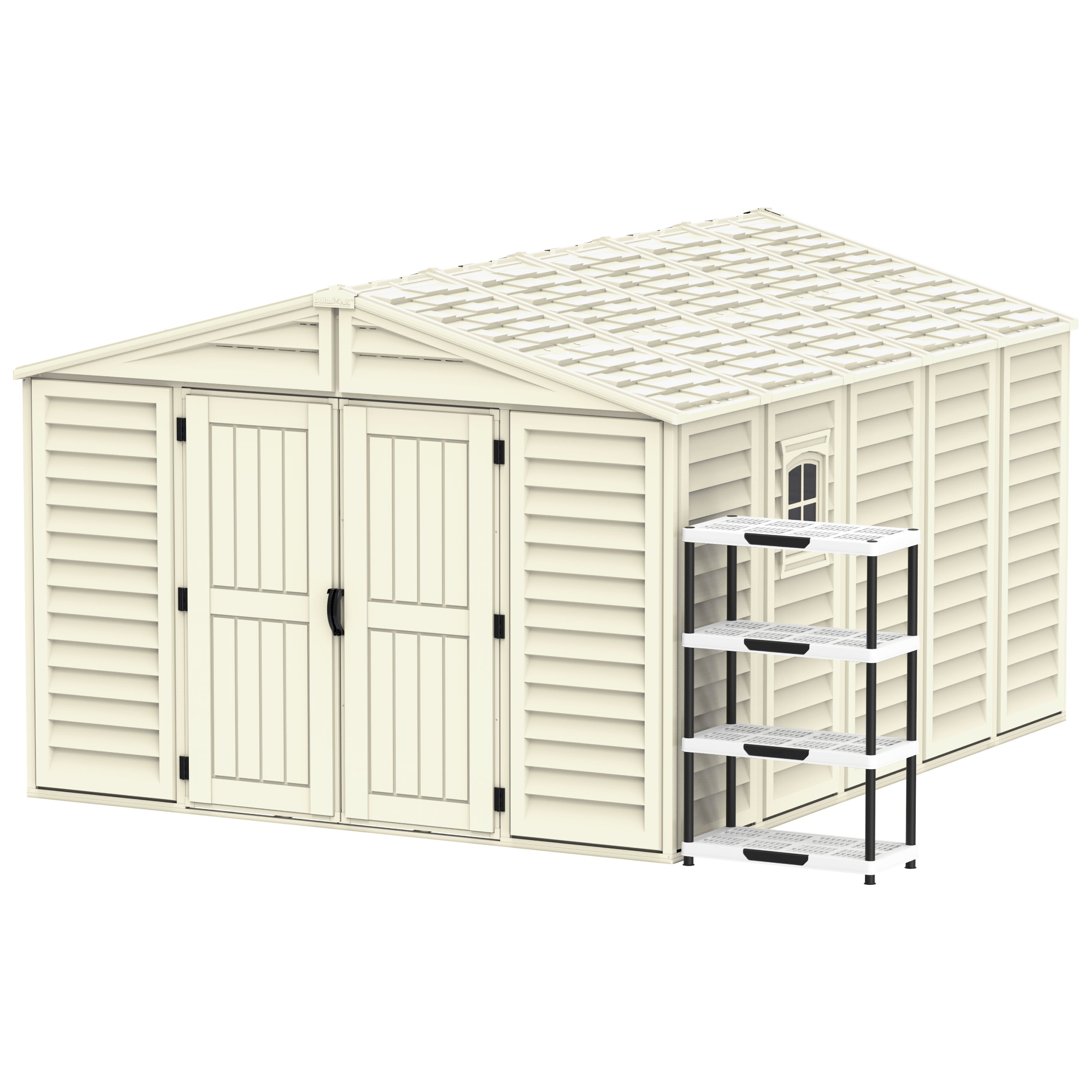 Garden Storage Shed with FREE Shelving Rack