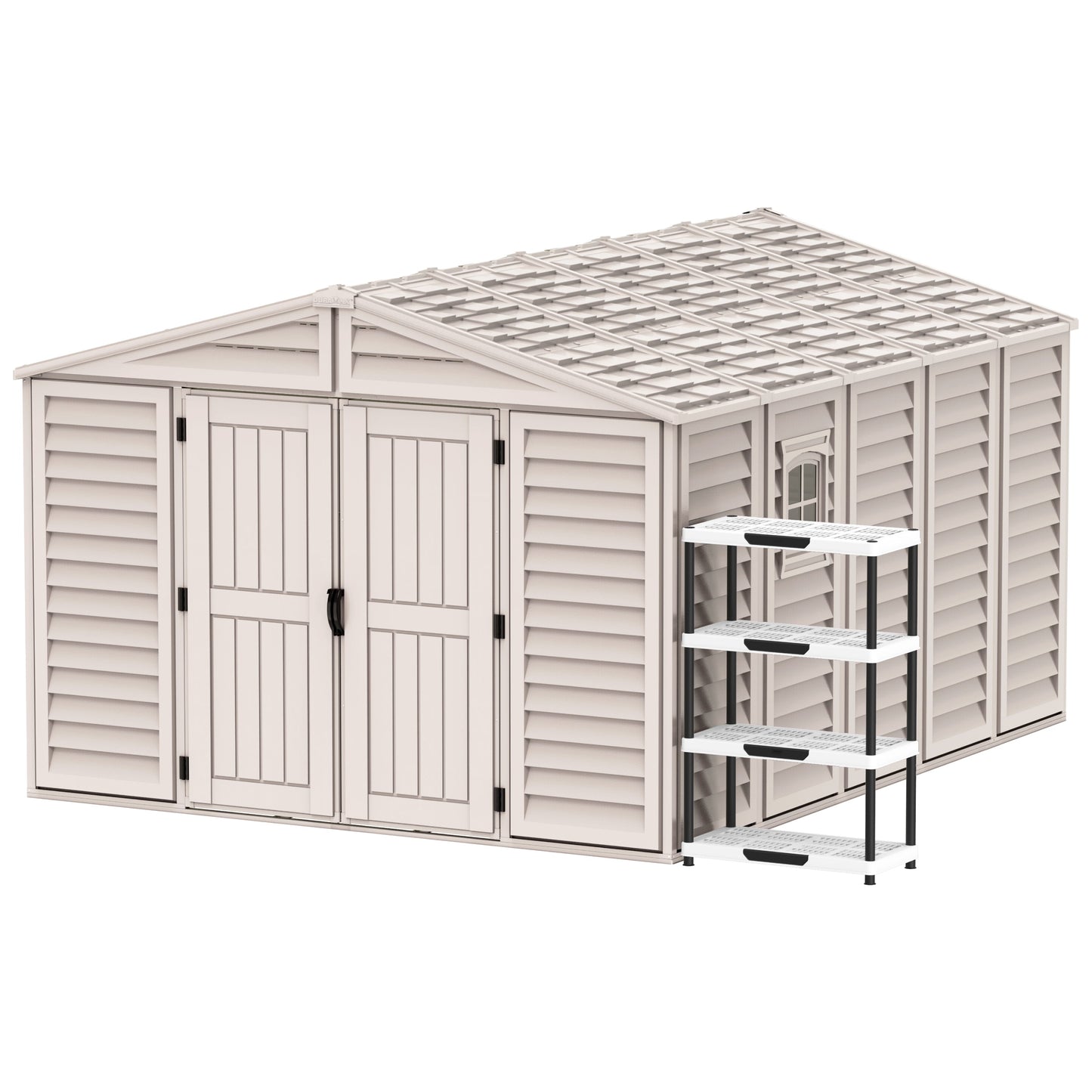 Garden Storage Shed with FREE Shelving Rack