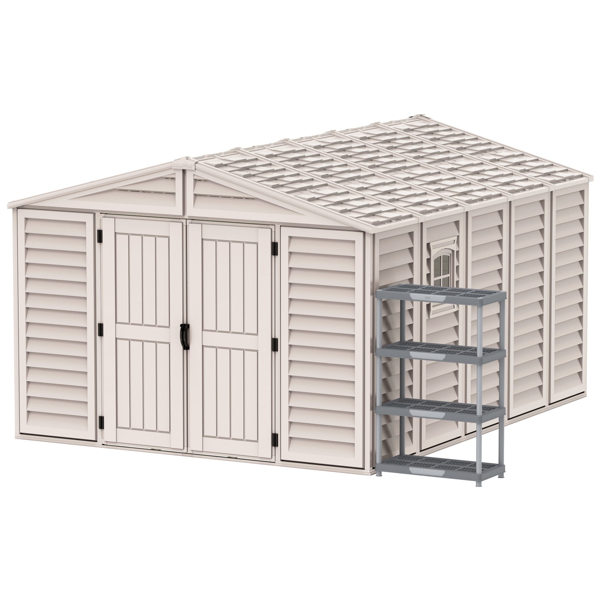 Walk-in Shed 10.5x13ft with FREE Rack- Cosmoplast KSA