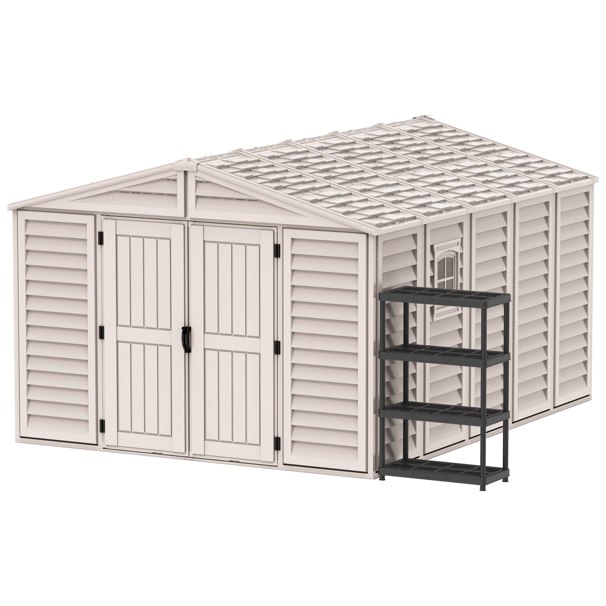 Walk-in Shed 10.5x13ft with FREE Rack- Cosmoplast KSA