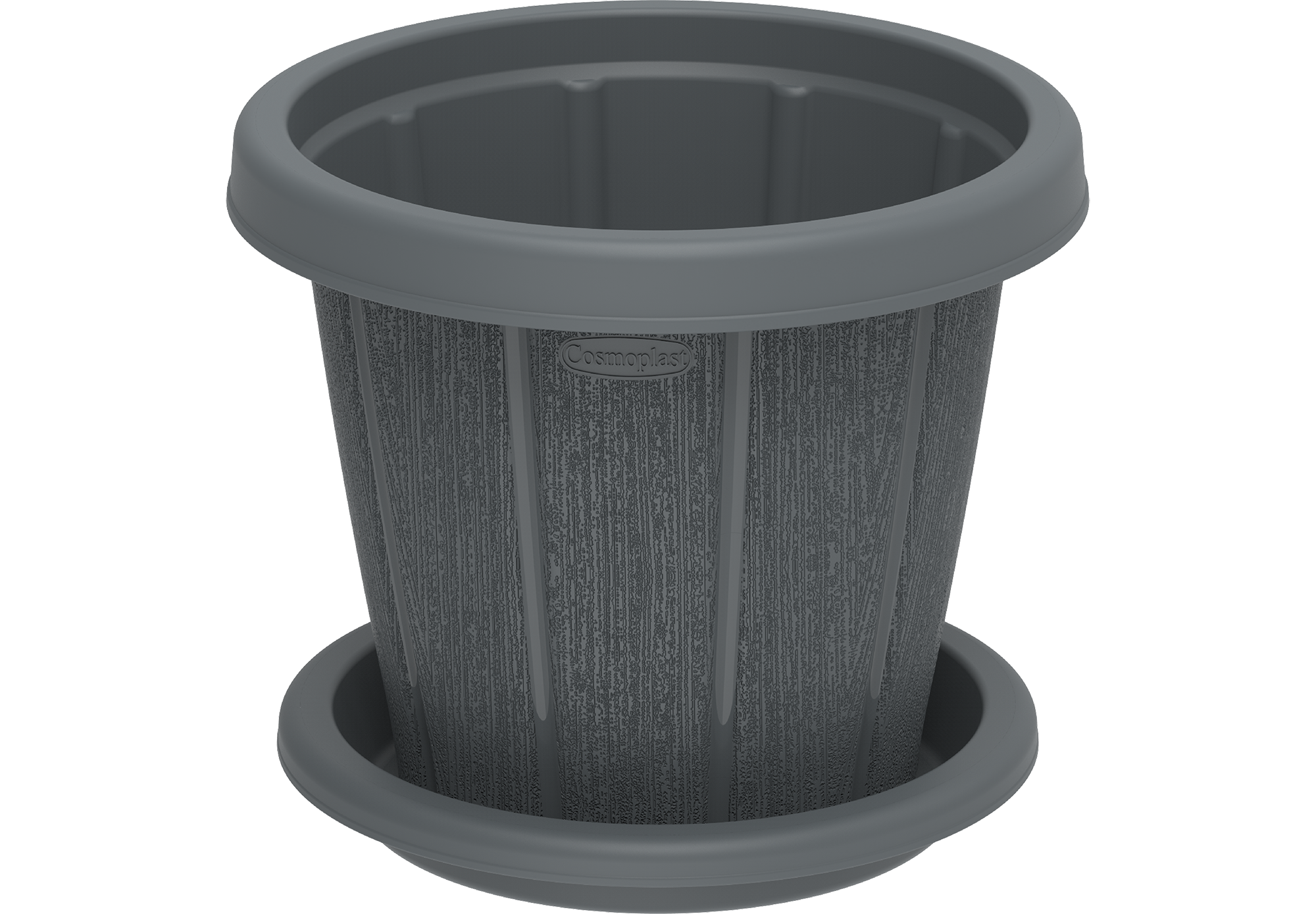 Cedargrain 14" Flowerpot with Tray