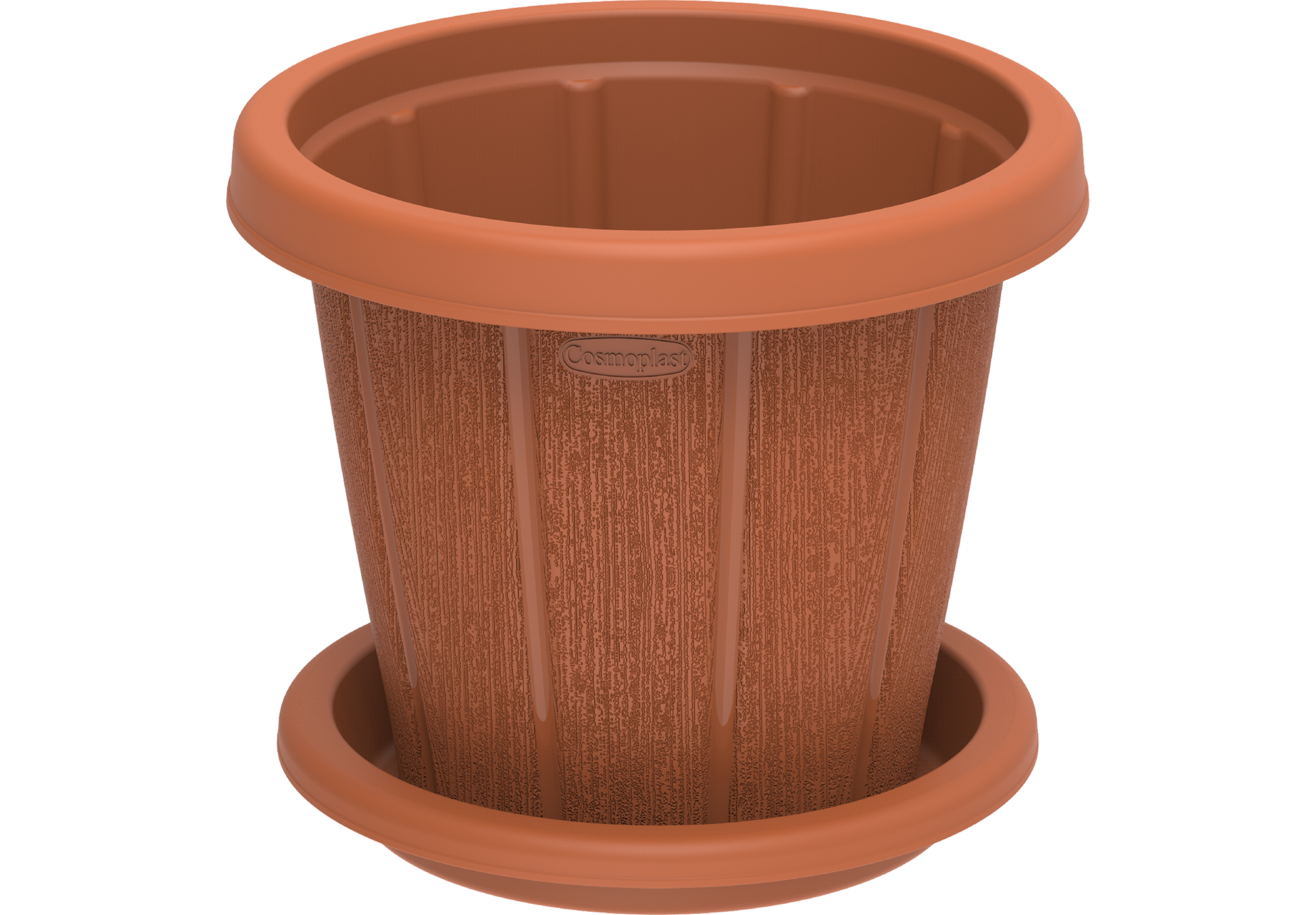 Cedargrain 16" Flowerpot with Tray