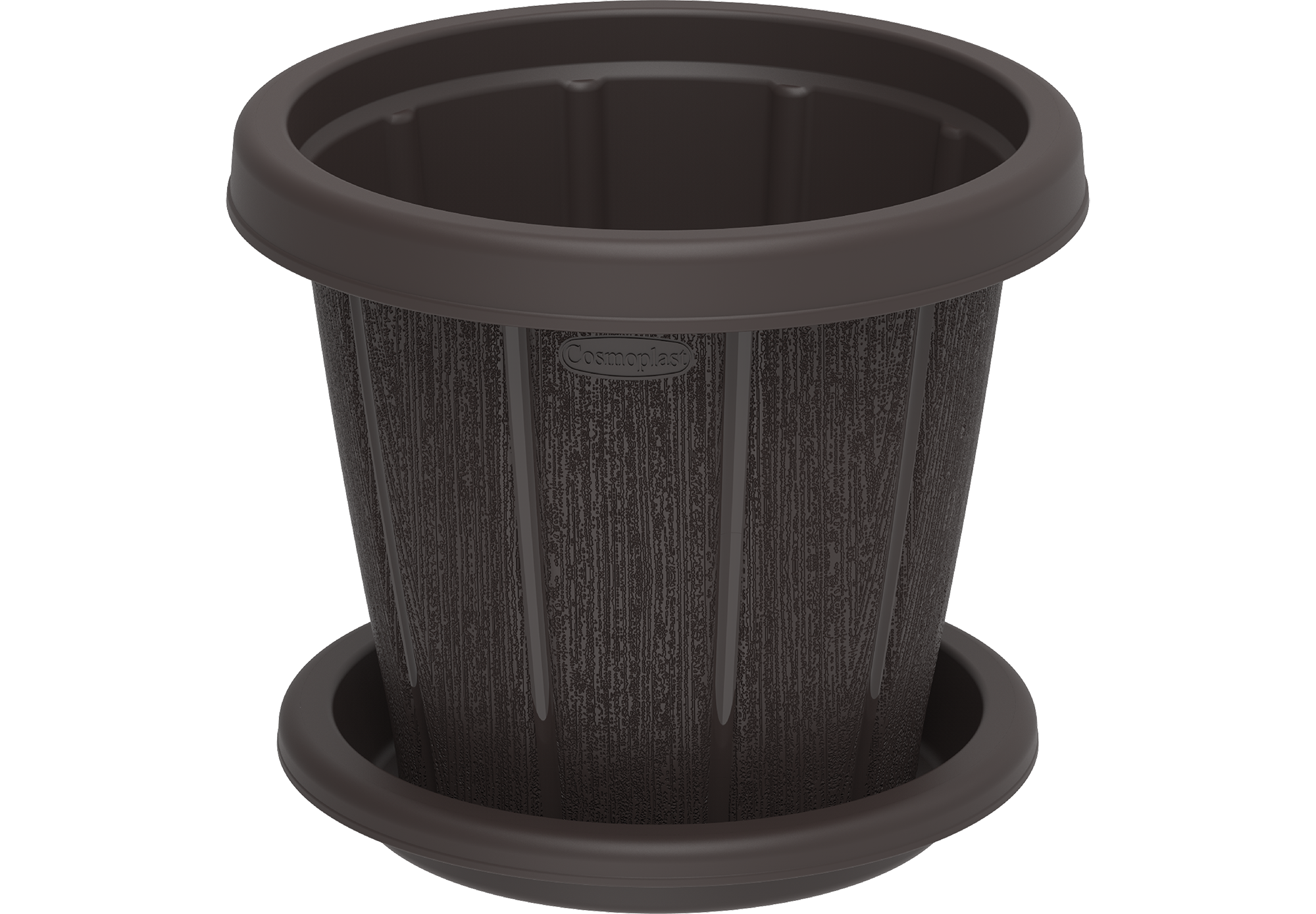 Cedargrain 8" Flowerpot with Tray