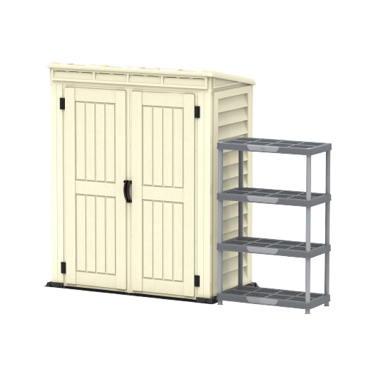 Walk-in Outdoor Storage Shed 5x3ft- Cosmoplast KSA