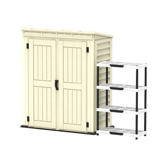 Walk-in Outdoor Storage Shed 5x3ft- Cosmoplast KSA