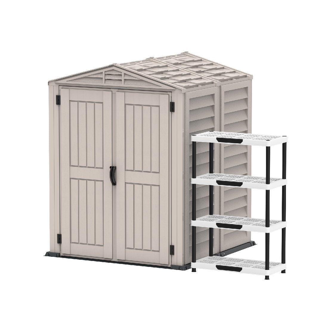 Walk-in Garden & Outdoor Storage Shed 5x5ft- Cosmoplast KSA