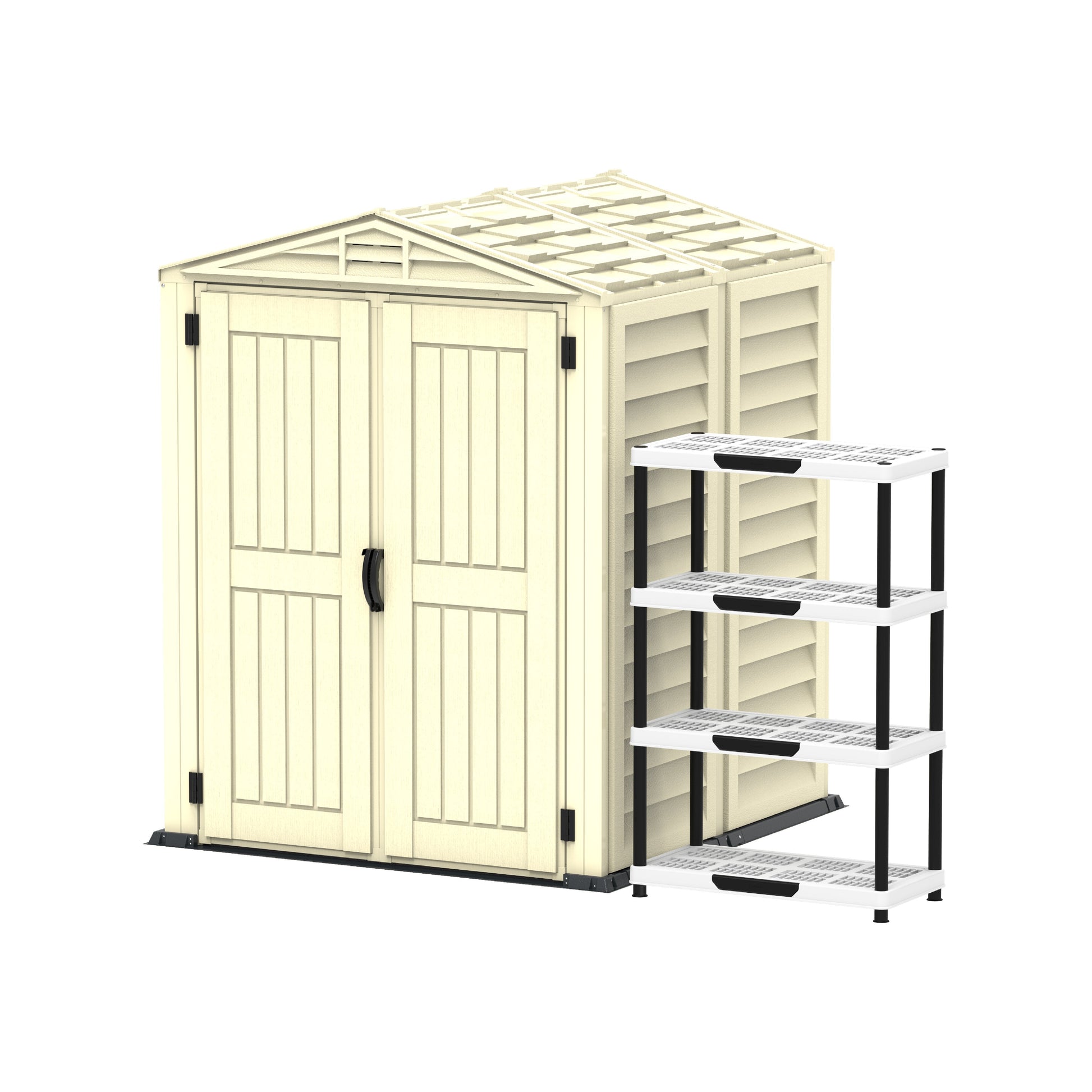 Walk-in Garden & Outdoor Storage Shed 5x5ft- Cosmoplast KSA